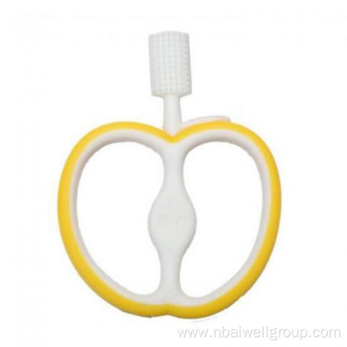 Apple Shape Baby Silicone Training Toothbrush